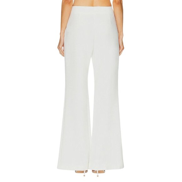 SANS FAFF Pin Tuck Palazzo Pants in White Small New Womens Tailored Trousers - Picture 2 of 13